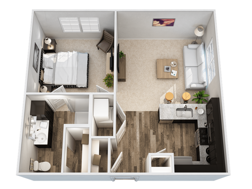 1 Bedroom, 1 Bath A